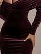 Gilda | Port Velvet Bardot Long-Sleeve Mini Dress - thumbnail 6