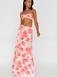 Gabbi Maxi Skirt Floral Print Pink - thumbnail 1