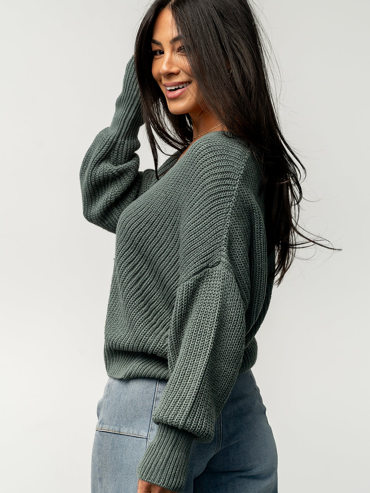 Gracie Knit Cardigan | Winter Green 6