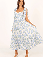 Floret Midi Dress - Blue - thumbnail 5