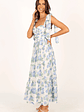 Floret Midi Dress - Blue - thumbnail 6