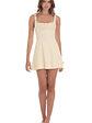 Florette Bust Skater Dress in Cream - thumbnail 4