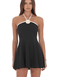 Florette Halter Dress in Black - thumbnail 1