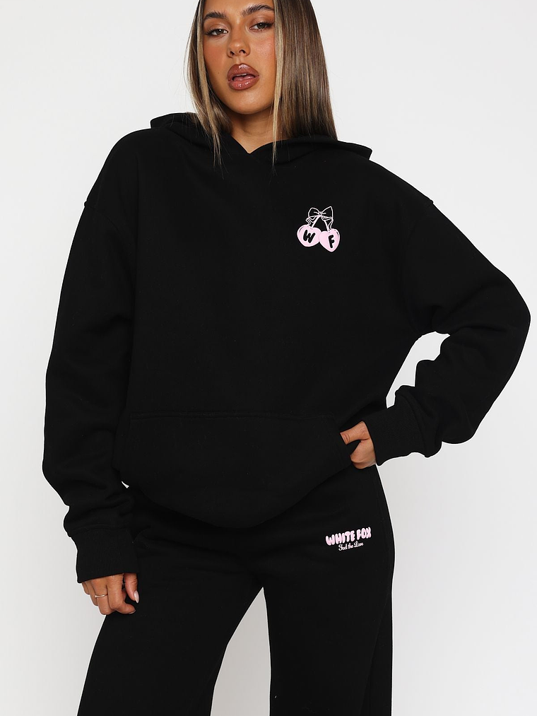 Feel The Love Oversized Hoodie Black 2
