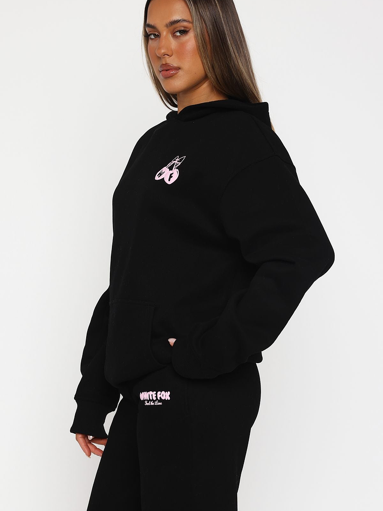 Feel The Love Oversized Hoodie Black 3