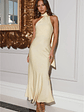Girl Gleam Satin Maxi Dress Yellow - thumbnail 5