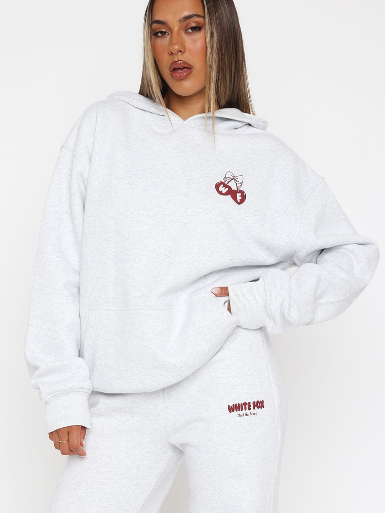 Feel The Love Oversized Hoodie Grey Marle 2