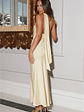 Girl Gleam Satin Maxi Dress Yellow - thumbnail 9