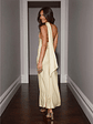 Girl Gleam Satin Maxi Dress Yellow - thumbnail 10