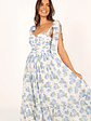 Floret Midi Dress - Blue - thumbnail 10