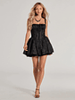 Flirt It Up Floral Jacquard Satin Corset Skater Dress - thumbnail 8