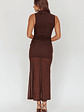 Girl's Night Waist Sash Maxi Dress Chocolate - thumbnail 3