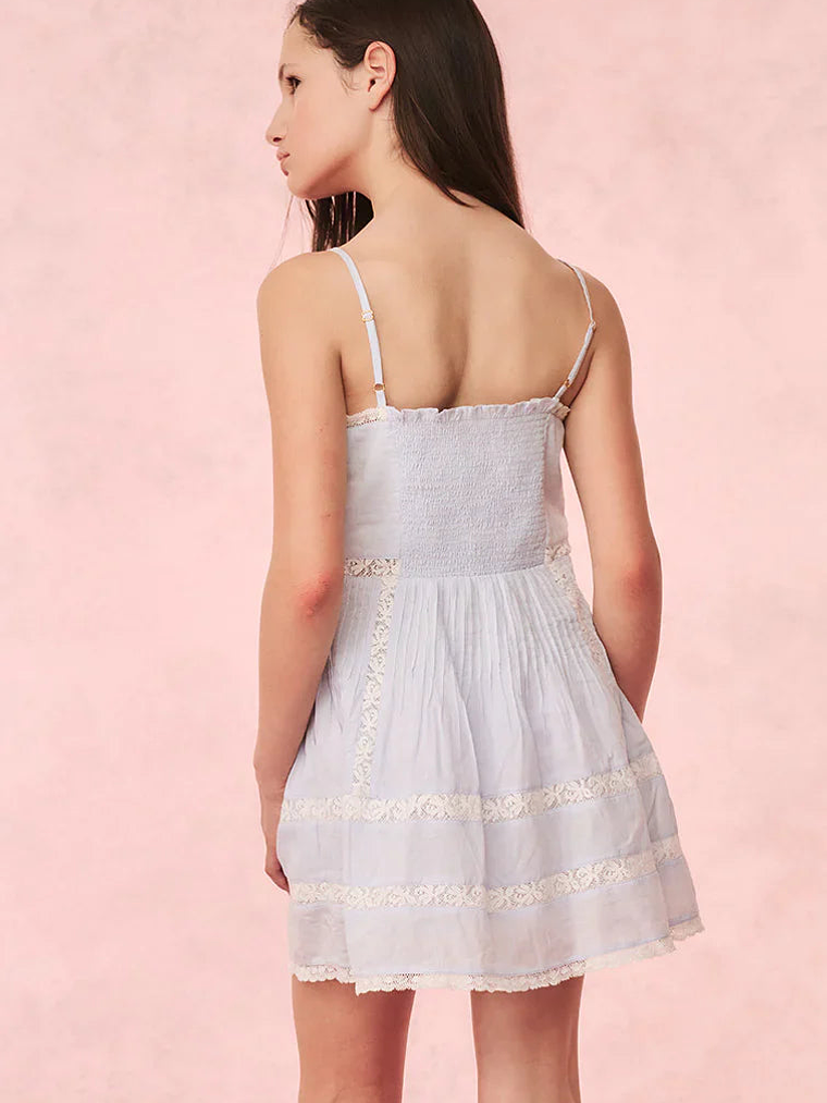 Girls Havrea Cotton Lace-Trimmed Dress 4