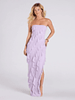 Gabby Formal Mesh Strapless Ruffle Long Dress - thumbnail 6