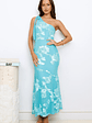 Glossy Girl One Shoulder Mesh Maxi Dress - thumbnail 9