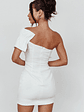 Grecca One-Shoulder Mini Dress Off White - thumbnail 2
