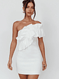 Grecca One-Shoulder Mini Dress Off White - thumbnail 5