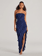 Gabby Formal Mesh Strapless Ruffle Long Dress - thumbnail 18