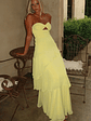Gretta Strapless Maxi Dress - Yellow - thumbnail 1