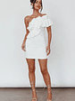 Grecca One-Shoulder Mini Dress Off White - thumbnail 6