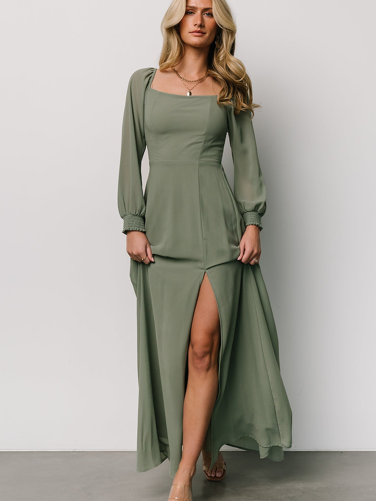 Giselle Maxi Dress | Eucalyptus 1