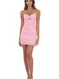 Foil Front Twist Bodycon Dress in Pink - thumbnail 4