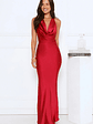 Evening Enchantment Satin Maxi Dress Red - thumbnail 3