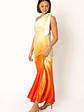 Glow One Shoulder Midi Dress - Sunset - thumbnail 3