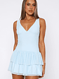 Guessing Games Mesh Mini Dress Baby Blue - thumbnail 2