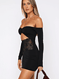 Give My All Long Sleeve Mini Dress Black - thumbnail 3