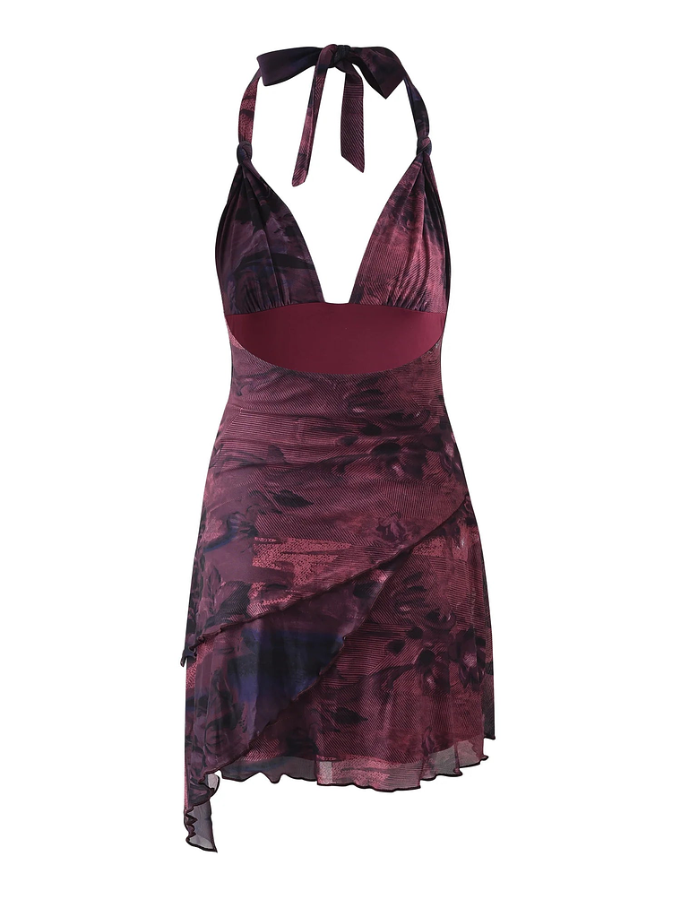 Frieda Dress - Red : Burgundy Romantic 8