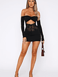 Give My All Long Sleeve Mini Dress Black - thumbnail 5