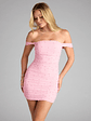 Goddess It-Girl Off-The-Shoulder Mini Dress - thumbnail 1