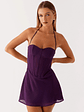 Gabrietta Mini Dress - Plum - thumbnail 1