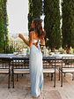 Flora Satin Maxi Dress - Ice Blue - thumbnail 5