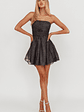 Guilty Pleasure Strapless Glitter Mini Dress Black - thumbnail 4