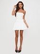 Glamour Girl Strapless Bubble Hem Mini Dress White - thumbnail 3
