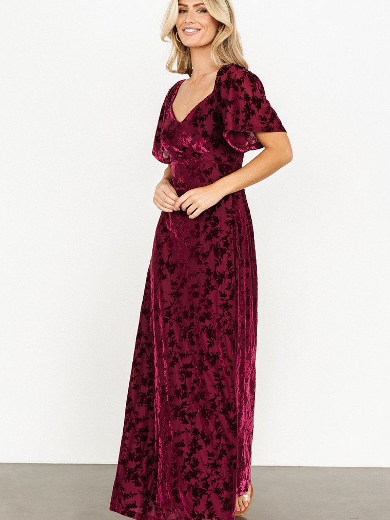 Everley Velvet Maxi Dress | Mulberry 1