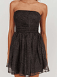 Guilty Pleasure Strapless Glitter Mini Dress Black - thumbnail 5