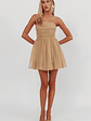 Guilty Pleasure Strapless Glitter Mini Dress Gold - thumbnail 4