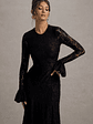 For Life | Black Lace Long-Sleeve Midi Dress - thumbnail 3