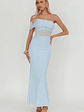 Gala One-Shoulder Sheer Waist Maxi Dress Blue - thumbnail 1