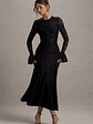 For Life | Black Lace Long-Sleeve Midi Dress - thumbnail 4
