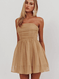 Guilty Pleasure Strapless Glitter Mini Dress Gold - thumbnail 6