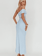 Gala One-Shoulder Sheer Waist Maxi Dress Blue - thumbnail 2