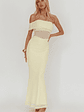 Gala One-Shoulder Sheer Waist Maxi Dress Yellow - thumbnail 1