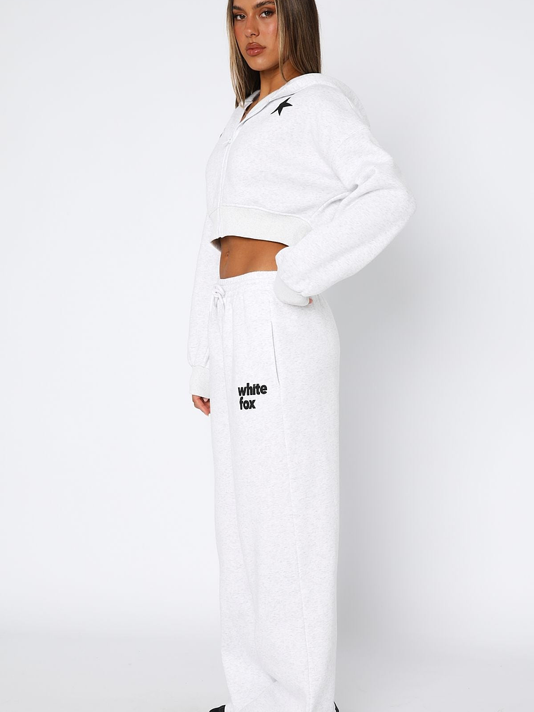 From The Archives Charli Wide Leg Sweatpants Grey Marle 4