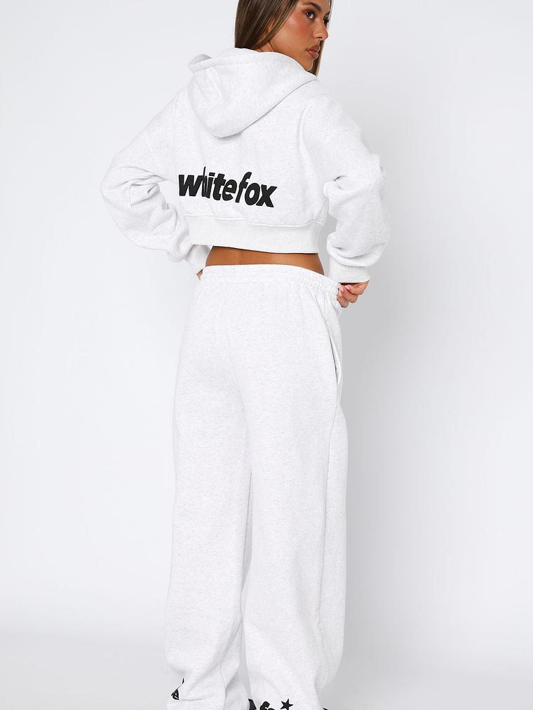 From The Archives Charli Wide Leg Sweatpants Grey Marle 5