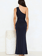 Gleam And Glamour One Shoulder Maxi Dress Navy - thumbnail 4