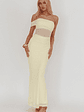 Gala One-Shoulder Sheer Waist Maxi Dress Yellow - thumbnail 5